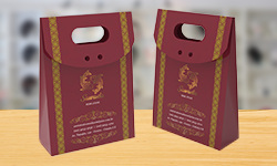 Mini Embalagem de Presente Verniz Localizado e Hot Stamping