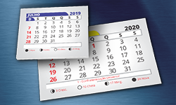 Bloco de Calendário para Ímã
