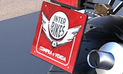 Cobre Placa para Moto